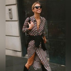 THE SUSSY DRESS  Geometric Print Dress Multicolored blue purple cream  black